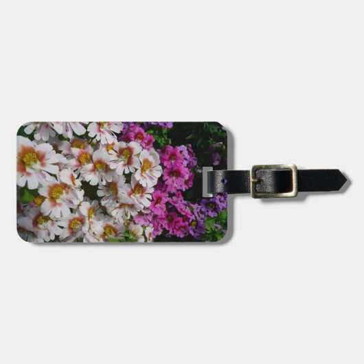 蝶の花ホワイトピンクと紫 ラゲッジタグ (正面横)