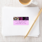 蝶の花ホワイトピンクと紫 ラベル (インサイチュ)