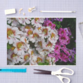 蝶の花ホワイトピンクと紫 薄葉紙 (クラフト)