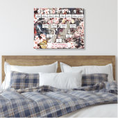 蝶の花写真家族の木のキャンバスアート キャンバスプリント (インサイチュ (寝室))