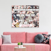 蝶の花写真家族の木のキャンバスアート キャンバスプリント (インサイチュ (リビング))