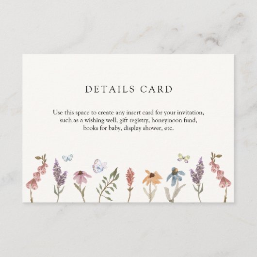 蝶の花園の詳細 封入カード エンクロージャーカード (正面)