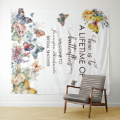 蝶の花束 | ウェルカム ブライズシャワー タペストリー (インサイチュ(横))