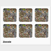 蝶の花柳ヴィンテージ自然 スクエアシール (シート)