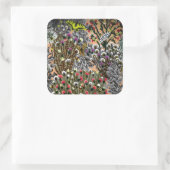 蝶の花柳ヴィンテージ自然 スクエアシール (バッグ)