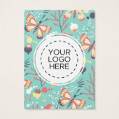 蝶の花模様イヤリングディスプレイカード (裏面)