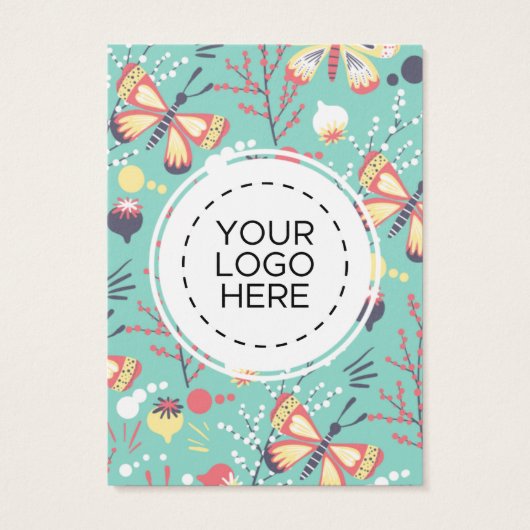 蝶の花模様イヤリングディスプレイカード (裏面)