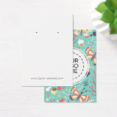 蝶の花模様イヤリングディスプレイカード (デスク)