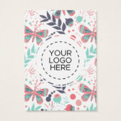 蝶の花模様イヤリングディスプレイカード (裏面)