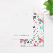 蝶の花模様イヤリングディスプレイカード (デスク)