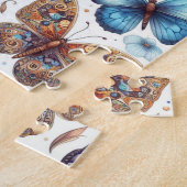 蝶の花模様自然 ジグソーパズル (側面)