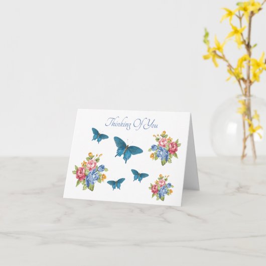 蝶の花考え自然の一般的 カード (黄色い花)