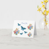 蝶の花自然ありがとう良い カード (黄色い花)