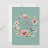 蝶の花輪 お母さんの日おめでとう シーズンカード (正面)