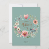 蝶の花輪 お母さんの日おめでとう シーズンカード (裏面)