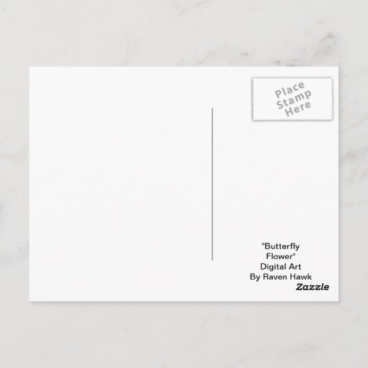 蝶の花 ポストカード (裏面)