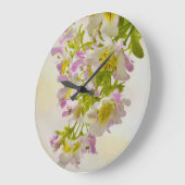 蝶の花 ラージ壁時計 (傾斜)