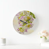 蝶の花 ラージ壁時計 (ホーム)
