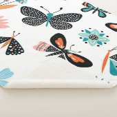 蝶の花：手描きコレクション シェルパブランケット (3/4)