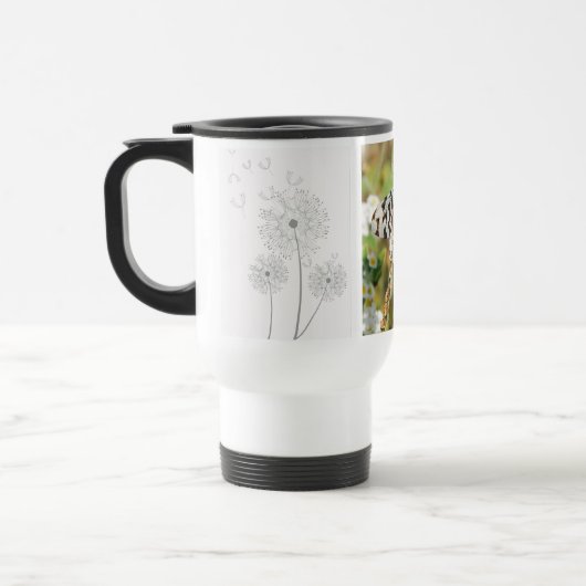 蝶の花 開花 ウェディングシャワー ピース トラベルマグ (左)