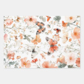 蝶の草原 水彩画 プレtty ラッピングペーパーシート (正面2)