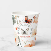 蝶の草原 水彩 CUSTOM ブライダルシャワー 紙コップ (正面)