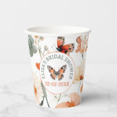 蝶の草原 水彩 CUSTOM ブライダルシャワー 紙コップ (正面)