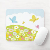 蝶の草地マウスパッド マウスパッド (マウス)