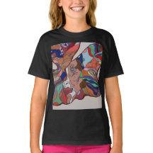 蝶の葉の肖像 ブラックTシャツ