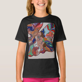 蝶の葉の肖像 ブラックTシャツ Tシャツ