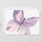 蝶の葬儀お祝いの人生の写真Invita 招待状 (裏面)