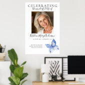 蝶の葬儀ウェルカムサインポスター ポスター (ホームオフィス)