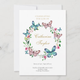 蝶の葬儀プログラムの順序 招待状