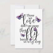 蝶の葬儀メモリアルメモリアルカード 案内状 (裏面)