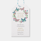 蝶の葬儀記念シードパケットの写真 ギフトタグ (正面)