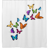 "蝶の虹"美しいシャワーカーテン シャワーカーテン (正面)