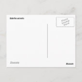 蝶の蛾のヴィンテージはがき |昆虫 ポストカード (裏面)