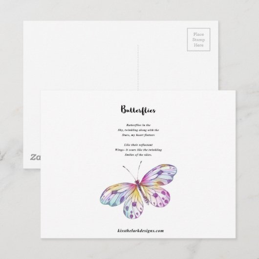 蝶の詩 ポストカード (正面/裏面)