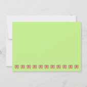 蝶の誕生日パーティーお礼カード サンキューカード (裏面)