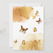 蝶の誕生日パーティーの招待状 招待状 (裏面)
