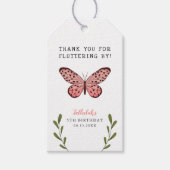 蝶の誕生日パーティーよろこびでお礼 ギフトタグ (正面)