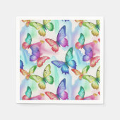 蝶の誕生日パーティーシャワ結婚ーズ スタンダードカクテルナプキン (正面)