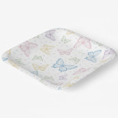 蝶の誕生日パーティーシャワ結婚ーズ ペーパープレート (傾斜あり)