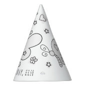 蝶の誕生日パーティー – 色あなたのパーティー帽子 パーティーハット (右)