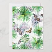 蝶の誕生日招待状 招待状 (裏面)