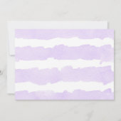 蝶の誕生日招待状、紫の金ゴールド写真 招待状 (裏面)