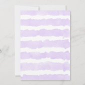 蝶の誕生日招待状、紫色の金色の女の子 招待状 (裏面)