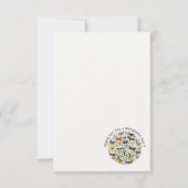 蝶の誕生日、パーティーのコラージュのアイテム サンキューカード (裏面)