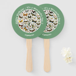 蝶の誕生日、パーティーのコラージュのアイテム ハンドファン