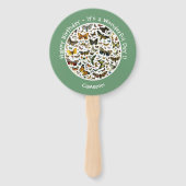 蝶の誕生日、パーティーのコラージュのアイテム ハンドファン (正面)